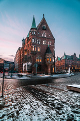Hamburg Speicherstadt Sonnenuntergang