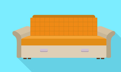 Abstract modern sofa icon. Flat illustration of abstract modern sofa vector icon for web design