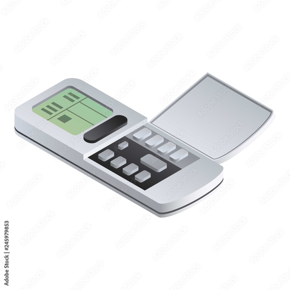 Poster conditioner remote control icon. isometric of conditioner remote control vector icon for web design 