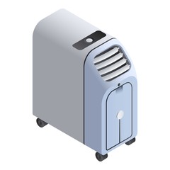 Room heater icon. Isometric of room heater vector icon for web design isolated on white background