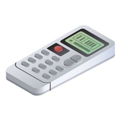 Universal remote control icon. Isometric of universal remote control vector icon for web design isolated on white background