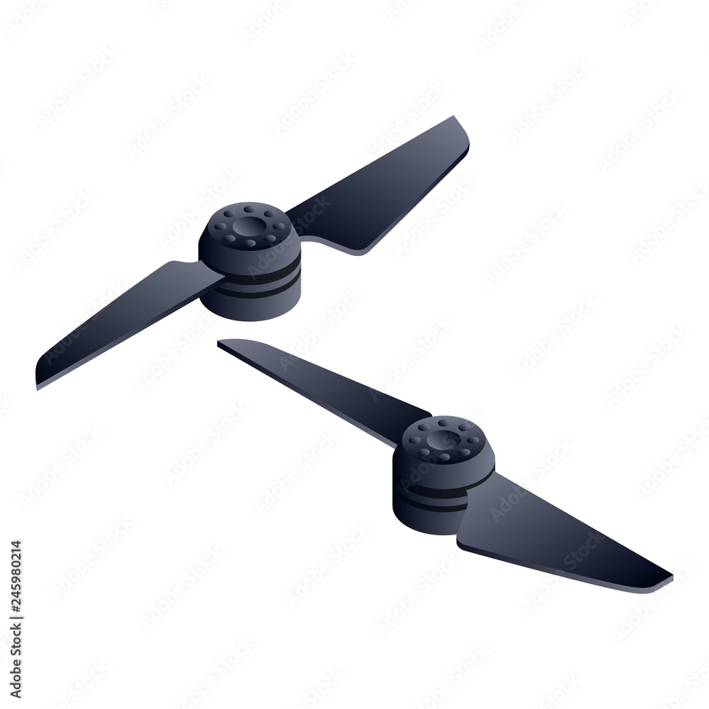 Poster drone propeller icon. isometric of drone propeller vector icon for web design isolated on white back