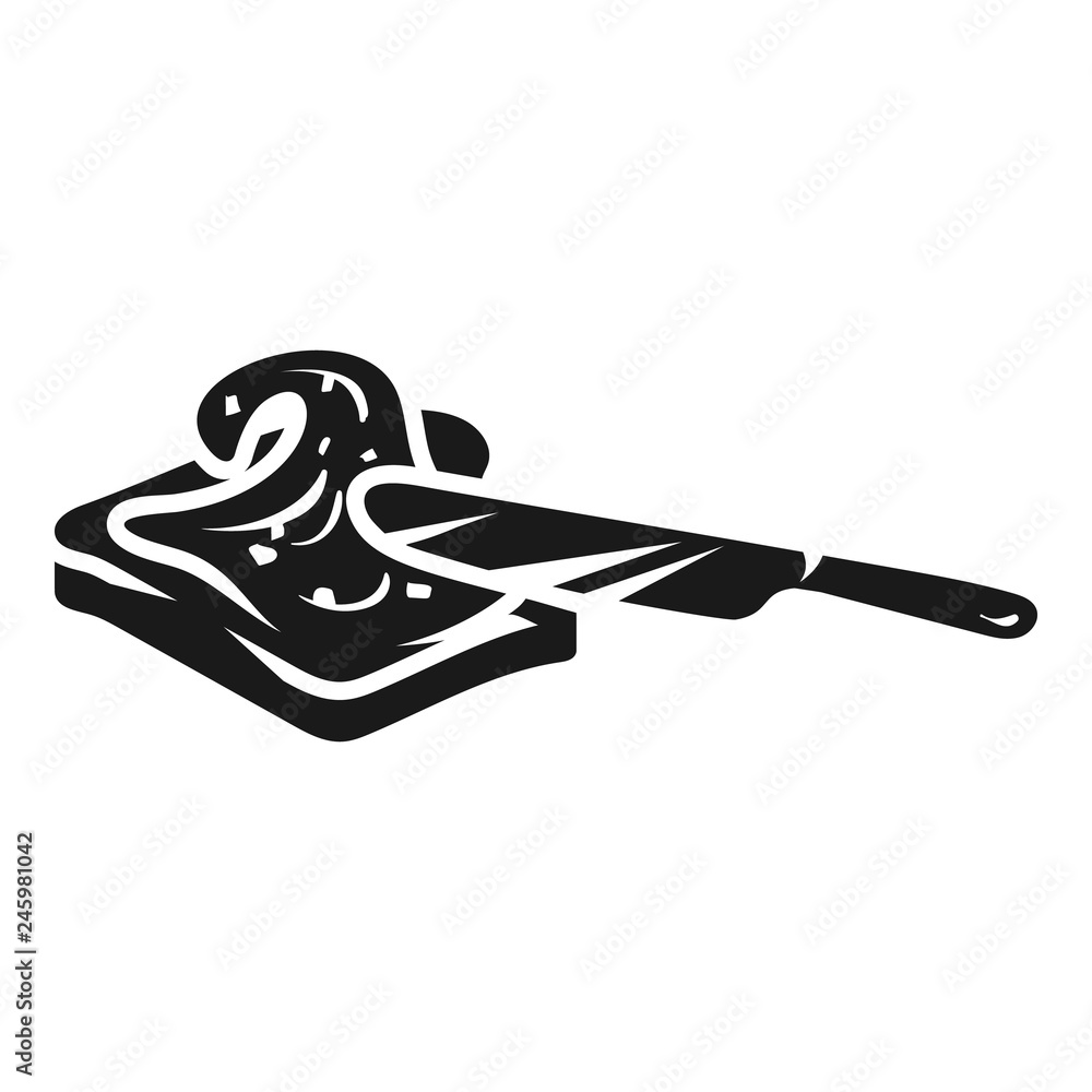 Aufkleber peanut butter on bread icon. simple illustration of peanut butter on bread vector icon for web desig