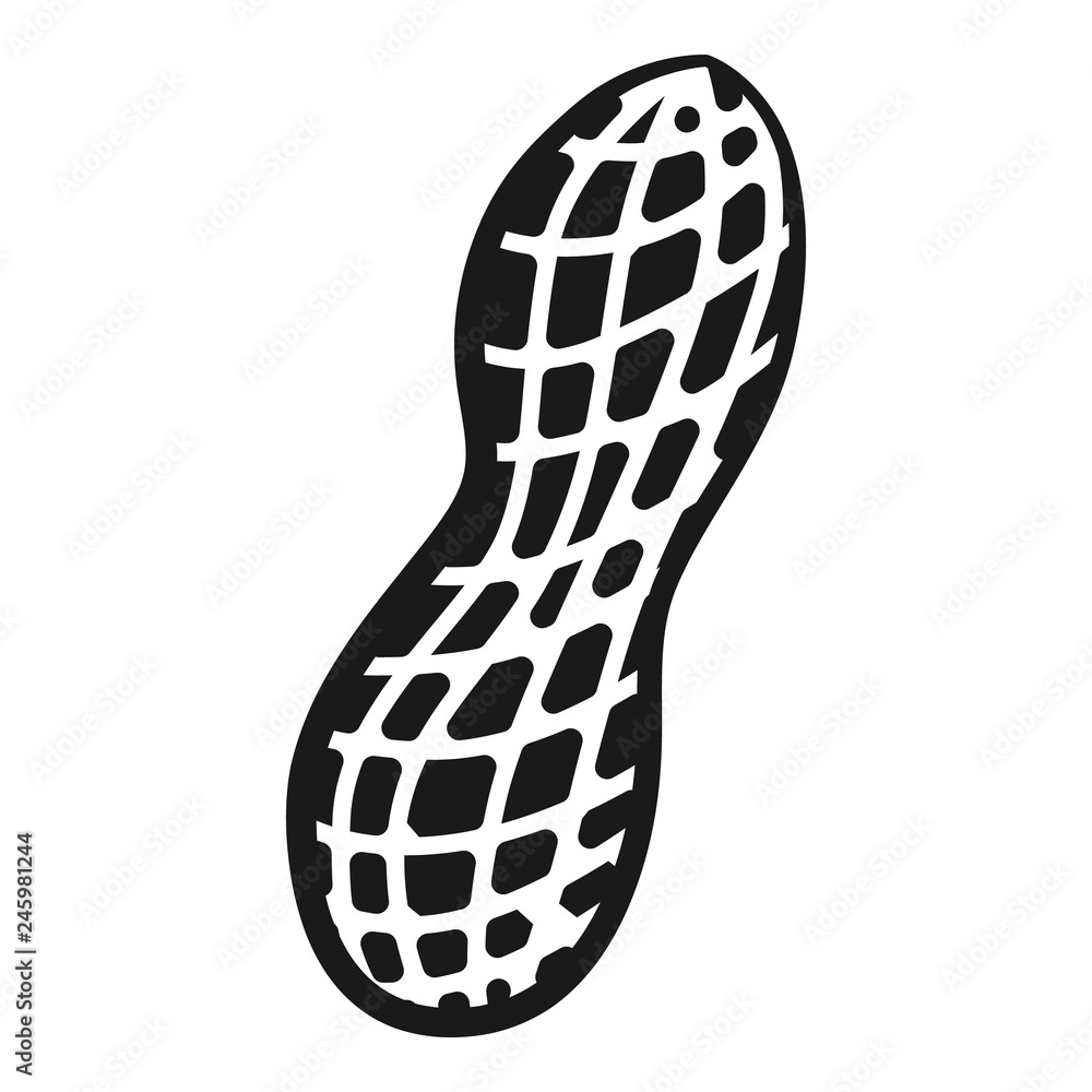 Poster peanut shell icon. simple illustration of peanut shell vector icon for web design isolated on white 