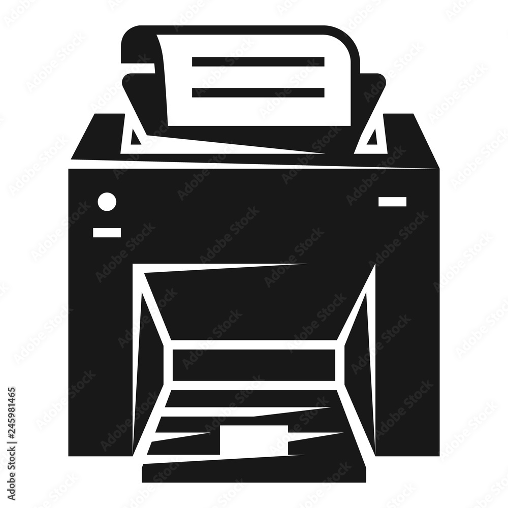 Poster laser printer icon. simple illustration of laser printer vector icon for web design isolated on whit
