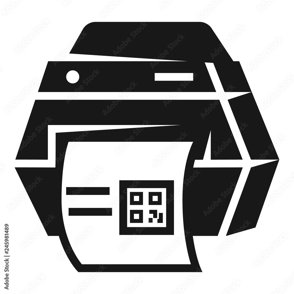 Aufkleber printer printed icon. simple illustration of printer printed vector icon for web design isolated on 