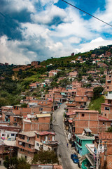 Favelas in Medellin, Kolumbien