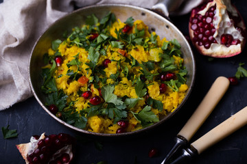 warm salad from cauliflower
