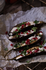 baked eggplant with cilantro