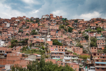 Fototapeta na wymiar Favelas in Medellin, Kolumbien