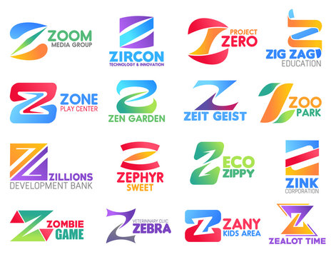 Business icons, letter Z, corporate identity
