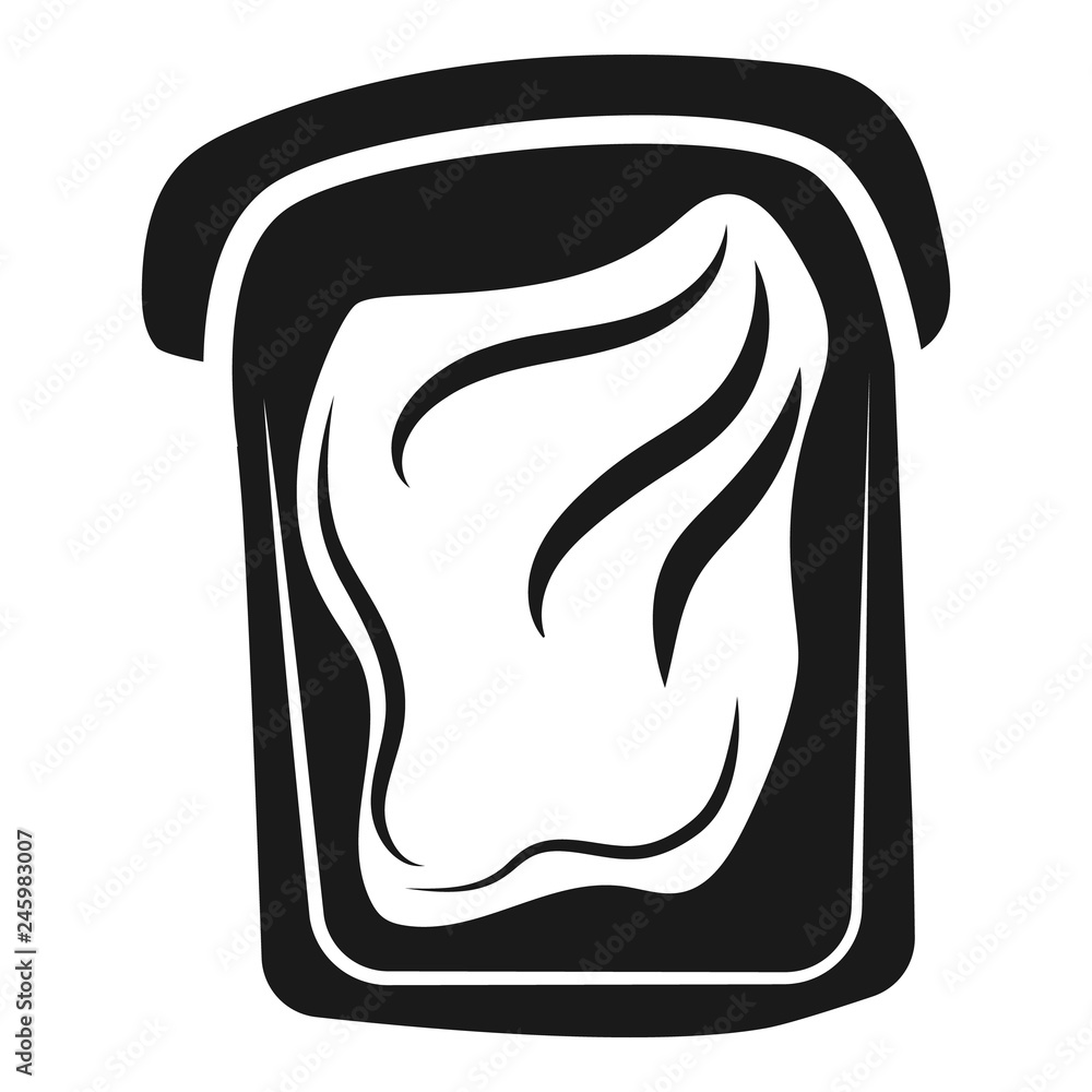 Poster butter on bread icon. simple illustration of butter on bread vector icon for web design isolated on 