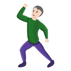 Fototapeta premium Man brake dance move icon. Cartoon of man brake dance move vector icon for web design isolated on white background