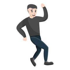 Fototapeta na wymiar Leg move break dance icon. Cartoon of leg move break dance vector icon for web design isolated on white background