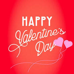 Happy Valentine's Day with hearts. Love concept. Vector illustration.