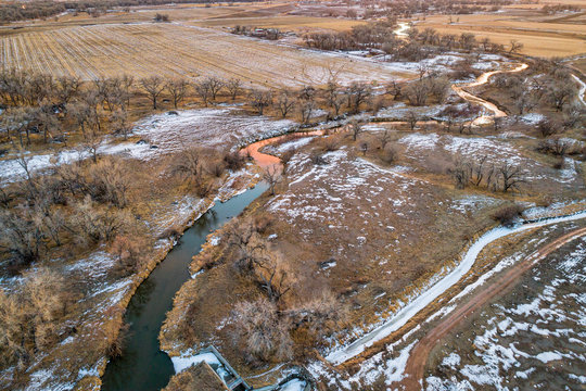 river and farmland in eastern Colorado