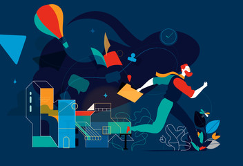 A guy is following ideas flow © Hurca!