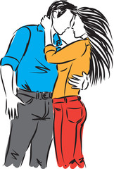 couple man and woman illustration3