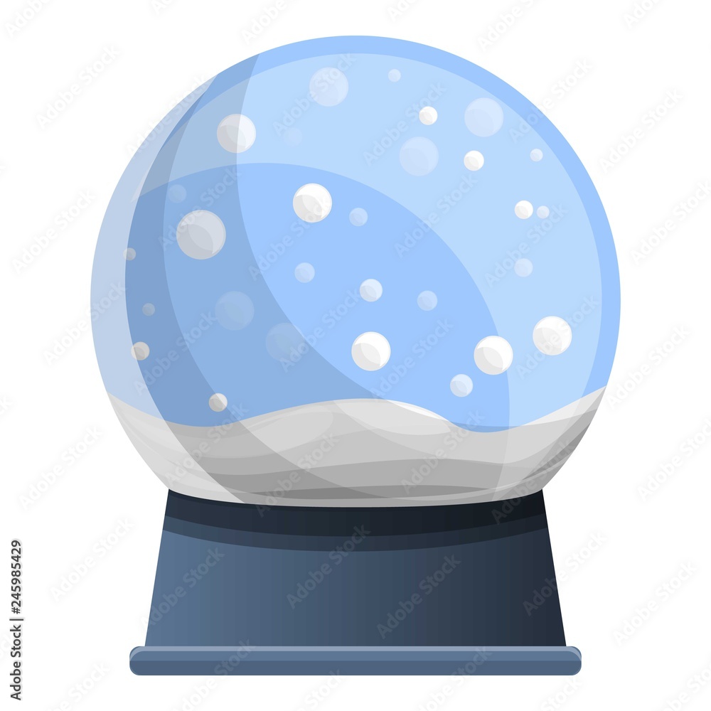 Poster snowglobe icon. cartoon of snowglobe vector icon for web design isolated on white background