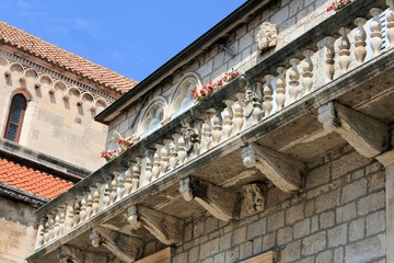 Obraz premium detail of an old building in Korcula, Croatia
