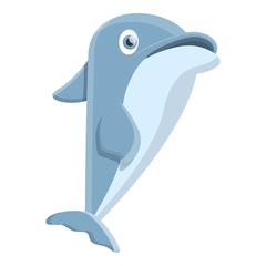 Obraz premium Pacific dolphin icon. Cartoon of pacific dolphin vector icon for web design isolated on white background