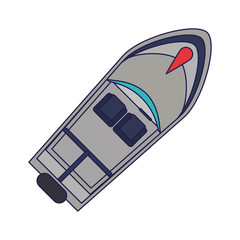 Speed boat symbol blue lines