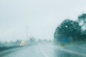 Driving under the rain