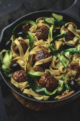 Pasta with courgette 