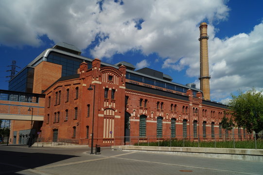 Complex buildings former EC1 (The power plant) after revitalization. Transformed into the Center of Science and Culture in Lodz