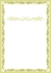 Ornamental frame. Decorative floral ornament. Vector illustration. Vector isolate element.