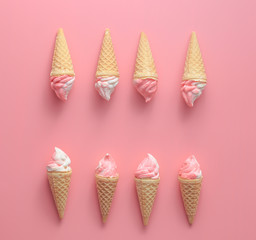 Pink Dessert Valentine Concept For Background