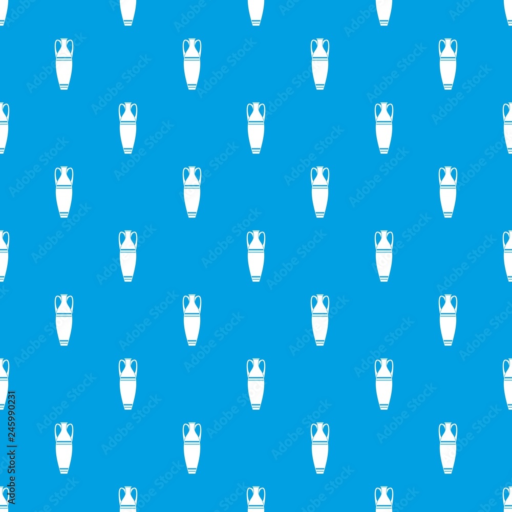 Poster vase pattern vector seamless blue repeat for any use