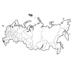 Karachay-Cherkessia on administration map of russia