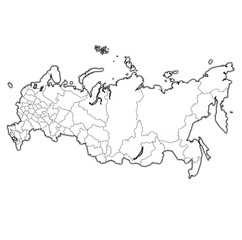 Kabardino-Balkaria on administration map of russia