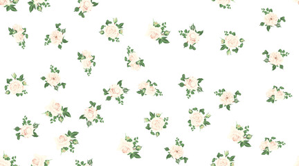 Floral Pattern for Wedding Card.