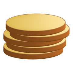 Sliced potato icon. Realistic illustration of sliced potato vector icon for web design isolated on white background