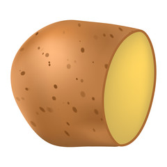 Classic clean potato icon. Realistic illustration of classic clean potato vector icon for web design isolated on white background