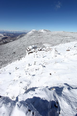 Fototapeta na wymiar 茶臼山展望台からの風景（北八ヶ岳）
