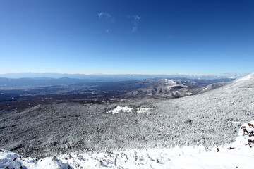 Fototapeta na wymiar 茶臼山展望台からの風景（北八ヶ岳）