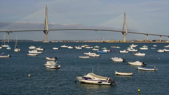 1812 Constitution Bridge Cadiz Spain Time-Lapse