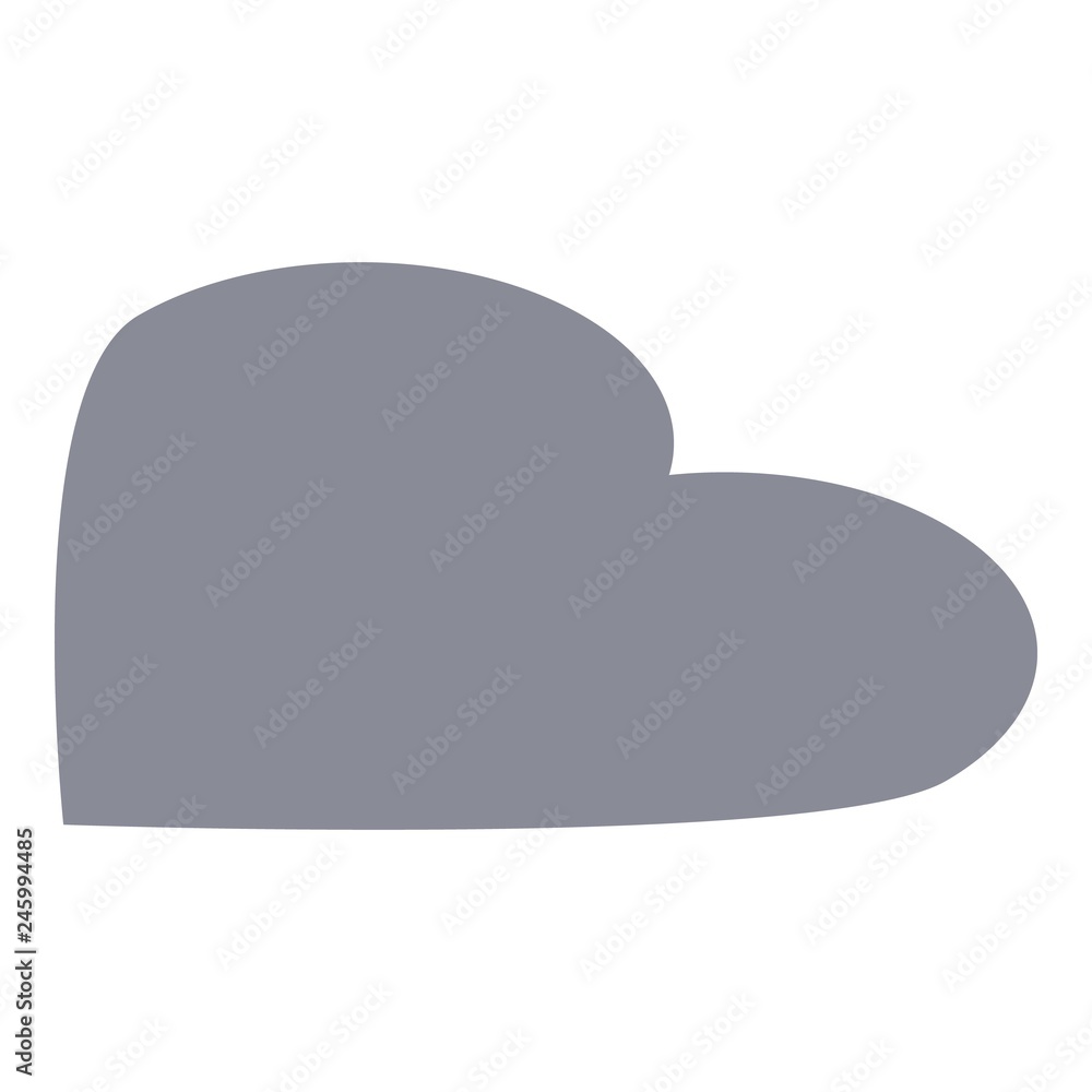 Poster grey heart icon. isometric of grey heart vector icon for web design isolated on white background