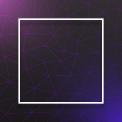 Purple global communication background with abstract network.