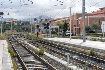 Fototapeta premium Empty railway tracks
