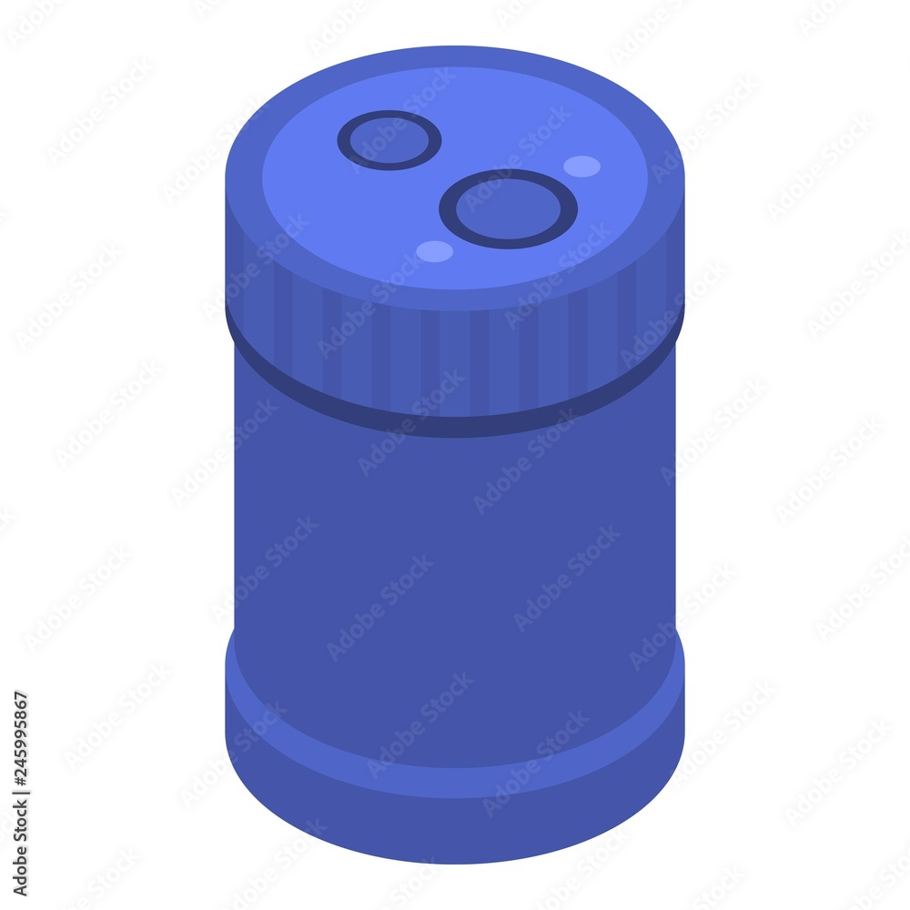 Poster blue sharpener icon. isometric of blue sharpener vector icon for web design isolated on white backgr