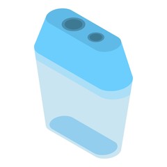 Transparent sharpener icon. Isometric of transparent sharpener vector icon for web design isolated on white background