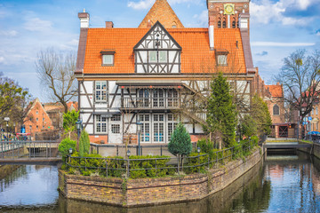 Gdansk, Poland - March 2017: Gdansk Chocolate Mill Czekoladowy Mlyn, Old Town Stare Miasto, Poland
