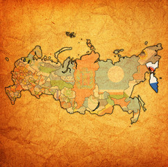 Kamchatka Krai on administration map of russia