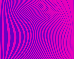 Abstract pattern. Texture with wavy, curves lines. Optical art background. Vector illustration  