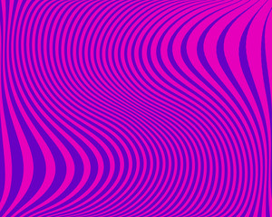 Abstract pattern. Texture with wavy, curves lines. Optical art background. Vector illustration  