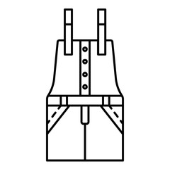 Workwear icon. Outline workwear vector icon for web design isolated on white background